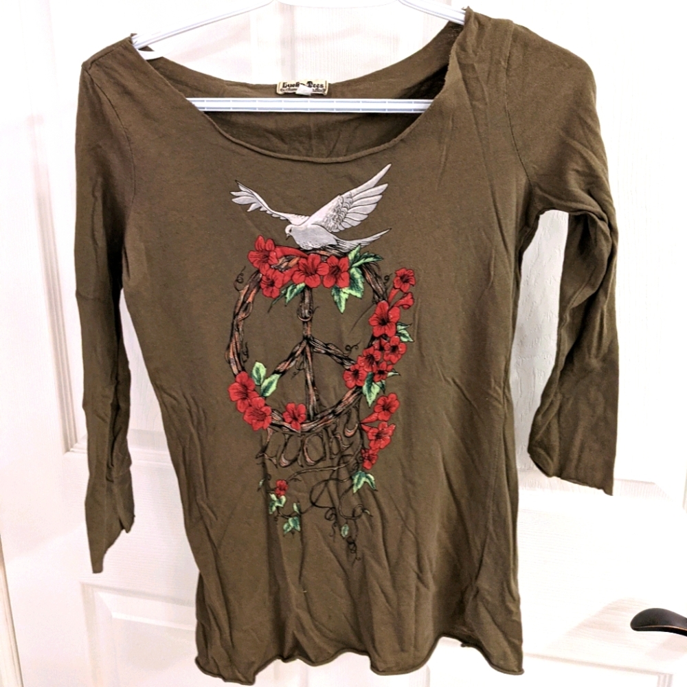 3 for $15 Army green long sleeve top